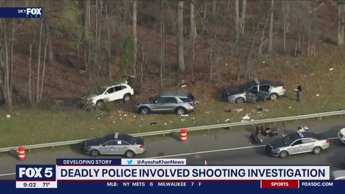 Woman dead after shootout between suspected abductor, police on I-95 in Virginia